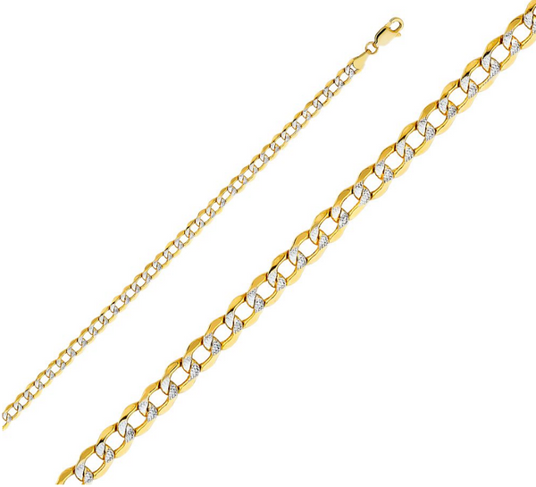 14kt 4mm Solid Open Cuban WP Chain - 20"