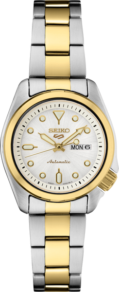 [Brand New] Seiko 5 Sports White Dial Two-Tone Ladies Watch - SRE004
