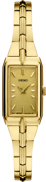 [Brand New] Seiko Ladies Essentials Gold-Tone 15mm Women's Watch - SWR048