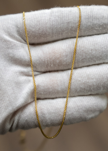 14kt 1.1mm Italian Made WP Foxtail Chain - 20"