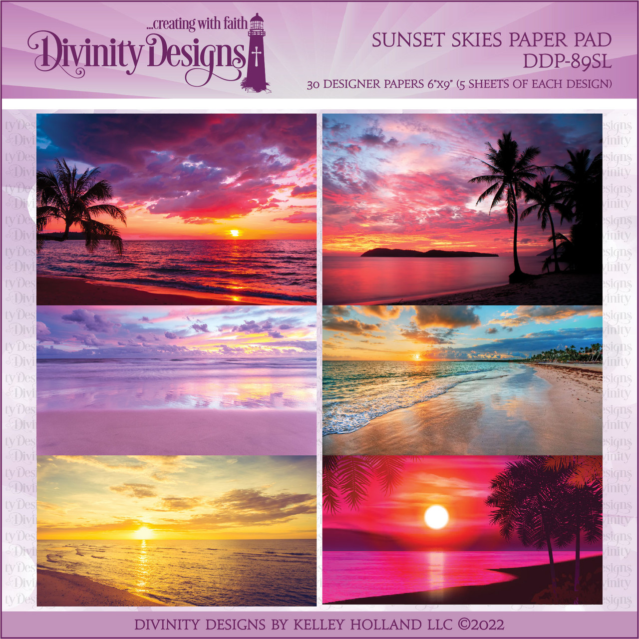 SUNSET SKIES PAPER PAD - SLIMLINE SIZED 6X9