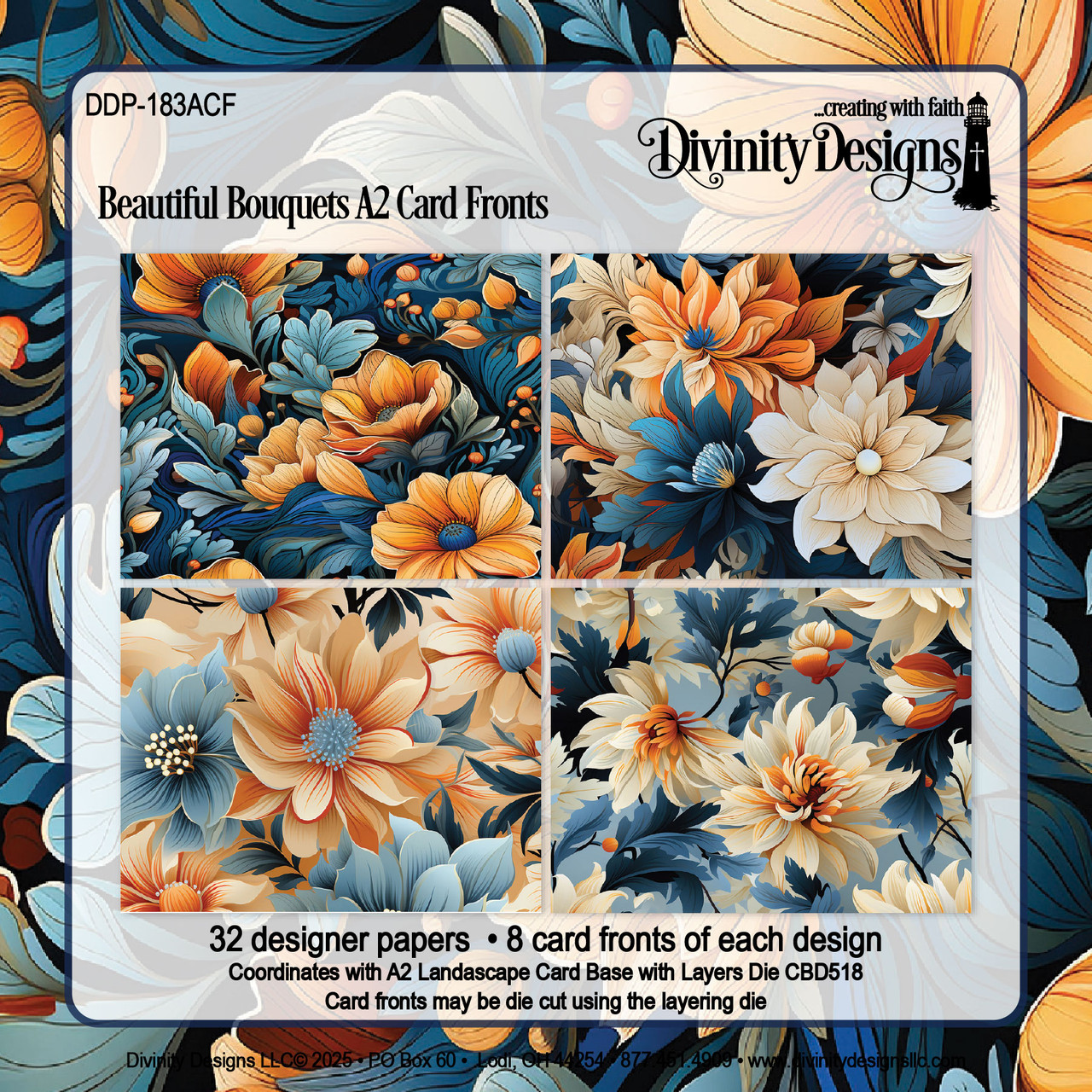 BEAUTIFUL BOUQUETS A2 CARD FRONTS