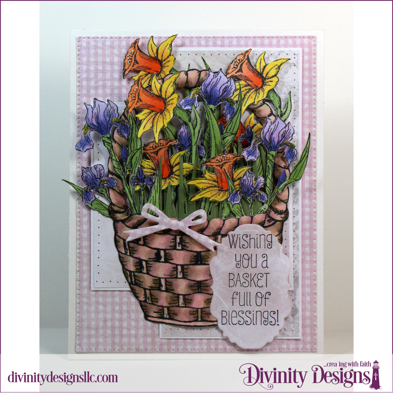 BASKET OF BLESSINGS (STAMP/DIE DUOS) - Divinity Designs LLC