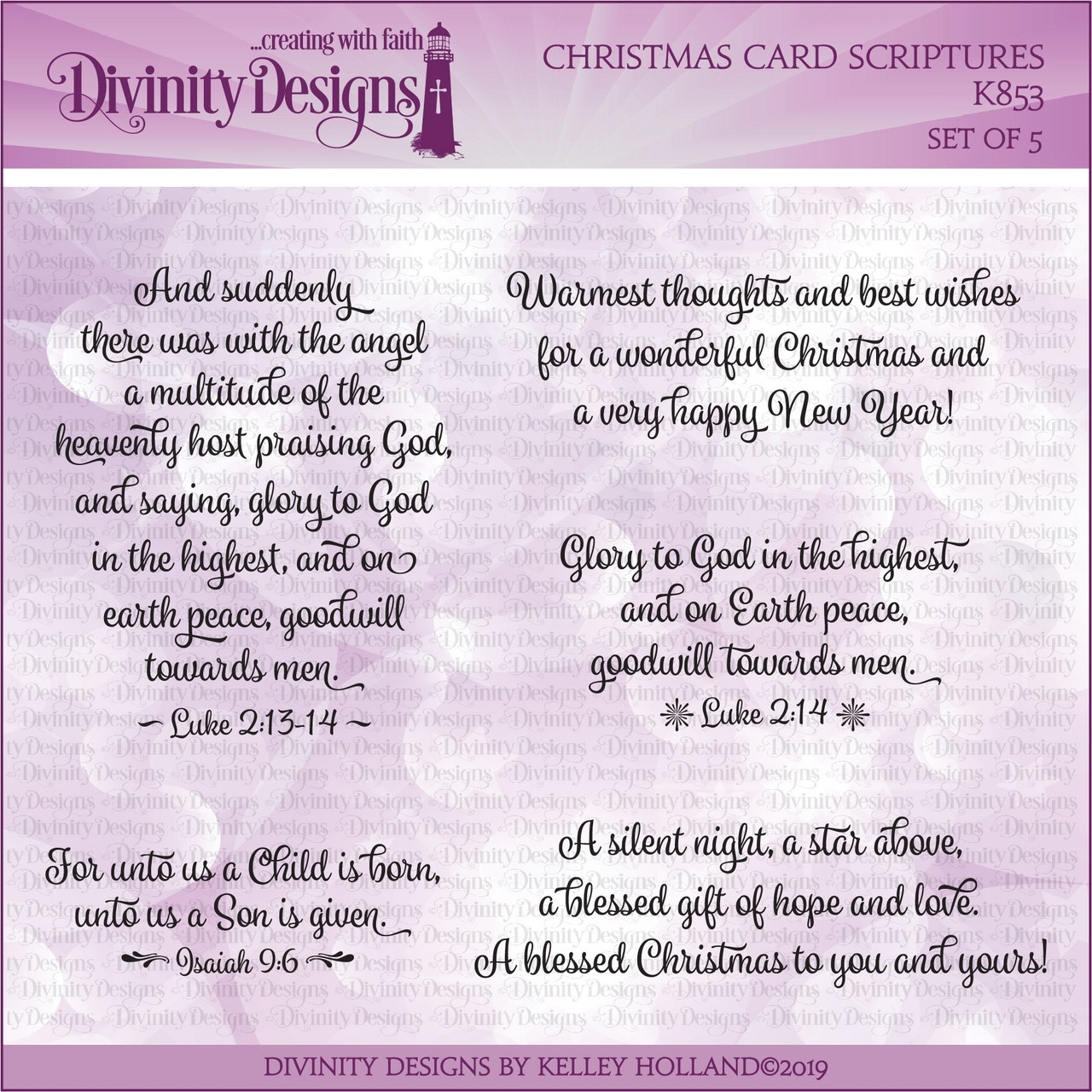CHRISTMAS CARD SCRIPTURES - Divinity Designs LLC