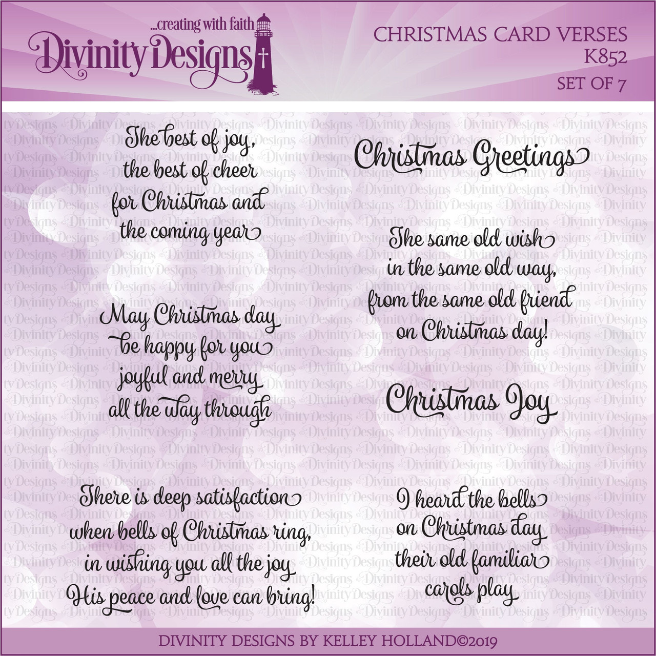 CHRISTMAS CARD VERSES - Divinity Designs LLC