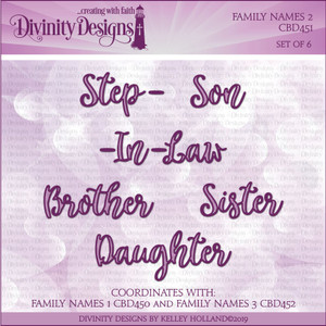 FAMILY NAMES 2 DIES FAMILY NAMES 2 DIES
