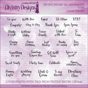 FESTIVE FAVORS TAG SENTIMENTS (CLEAR STAMPS) FESTIVE FAVORS TAG SENTIMENTS (CLEAR STAMPS)