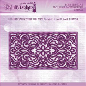 MINI SLIMLINE FLOURISH BACKGROUND DIE MINI SLIMLINE FLOURISH BACKGROUND DIE