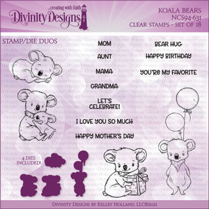 KOALA BEARS (STAMP/DIE DUOS - CLEAR STAMPS) KOALA BEARS (STAMP/DIE DUOS - CLEAR STAMPS)