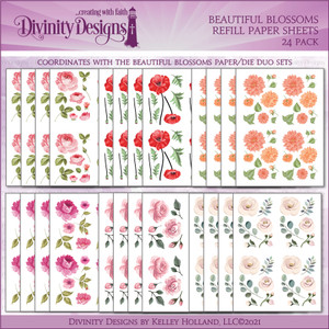 BEAUTIFUL BLOSSOMS REFILL PAPER PAD - SLIMLINE SIZED 6X9 BEAUTIFUL BLOSSOMS REFILL PAPER PAD - SLIMLINE SIZED 6X9