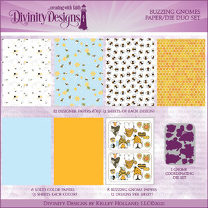 BUZZING GNOMES - PAPER/DIE DUOS - SLIMLINE SIZED 6X9 BUZZING GNOMES - PAPER/DIE DUOS - SLIMLINE SIZED 6X9