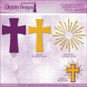 SUNBURST & CROSS FOILING DIE/DUO - *SEE NOTE BELOW SUNBURST & CROSS FOILING DIE/DUO - *SEE NOTE BELOW