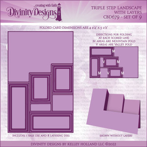 TRIPLE STEP LANDSCAPE WITH LAYERS DIE TRIPLE STEP LANDSCAPE WITH LAYERS DIE