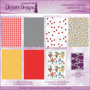 GARDENING GNOMES PAPER/DIE DUO - SLIMLINE SIZED 6X9 GARDENING GNOMES PAPER/DIE DUO - SLIMLINE SIZED 6X9