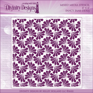 FANCY FANS (MIXED MEDIA STENCILS)