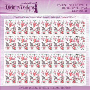 VALENTINE GNOMES 1 REFILL PAPER PAD - SLIMLINE SIZED 6X9 VALENTINE GNOMES 1 REFILL PAPER PAD - SLIMLINE SIZED 6X9
