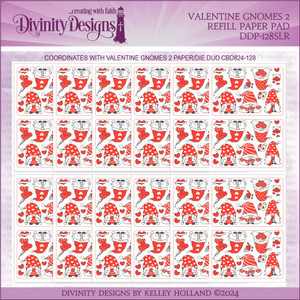 VALENTINE GNOMES 2 REFILL PAPER PAD - SLIMLINE SIZED 6X9 VALENTINE GNOMES 2 REFILL PAPER PAD - SLIMLINE SIZED 6X9