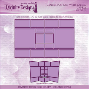 CENTER POP OUT WITH LAYERS DIE - *SEE NOTE BELOW CENTER POP OUT WITH LAYERS DIE - *SEE NOTE BELOW