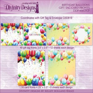BIRTHDAY BALLOONS GIFT TAGS CARD FRONTS BIRTHDAY BALLOONS GIFT TAGS CARD FRONTS