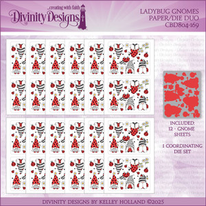 LADYBUG GNOMES PAPER/DIE DUO