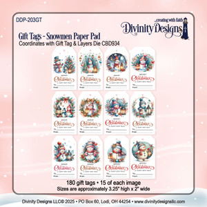 GIFT TAGS - SNOWMEN PAPER PAD GIFT TAGS - SNOWMEN PAPER PAD