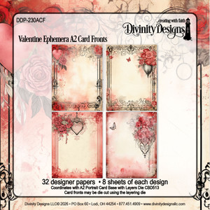 VALENTINE EPHEMERA A2 CARD FRONTS PAPER PAD