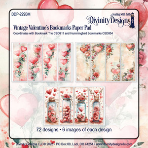 VINTAGE VALENTINE'S BOOKMARKS PAPER PAD