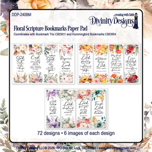 FLORAL SCRIPTURE BOOKMARKS PAPER PAD