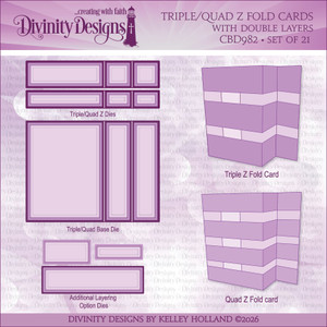TRIPLE/QUAD  Z FOLD CARDS WITH DOUBLE LAYERS DIE