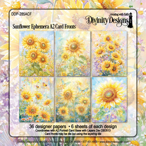 SUNFLOWER EPHEMERA A2 CARD FRONTS PAPER  PAD