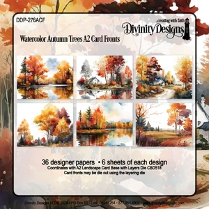 WATERCOLOR AUTUMN TREES A2 CARD FRONTS  PAPER PAD