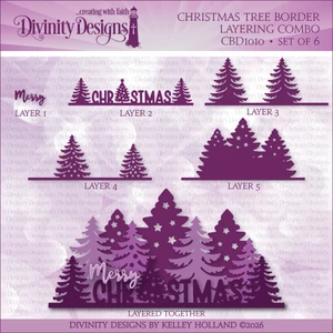CHRISTMAS TREE BORDER LAYERING COMBO DIES