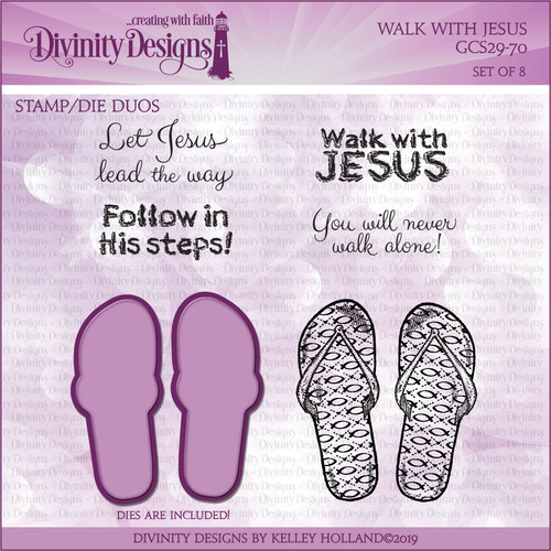 WALK WITH JESUS (CLEAR STAMPS - STAMP/DIE DUOS)