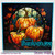 STAINED GLASS PUMPKINS SQUARE CARD FRONTS STAINED GLASS PUMPKINS SQUARE CARD FRONTS