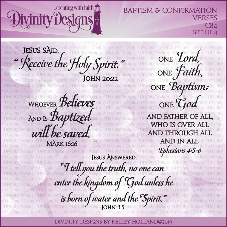 BAPTISM & CONFIRMATION VERSES