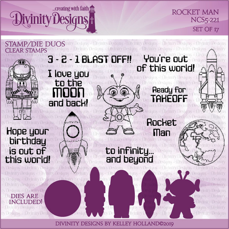 ROCKET MAN (STAMP/DIE DUOS-CLEAR STAMPS)