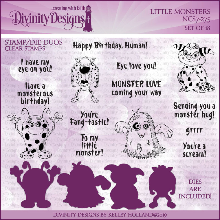 LITTLE MONSTERS (STAMP/DIE DUOS-CLEAR STAMPS)
