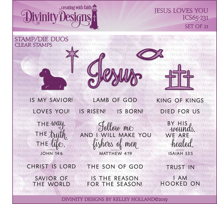 JESUS LOVES YOU (STAMP/DIE DUOS - CLEAR STAMPS)
