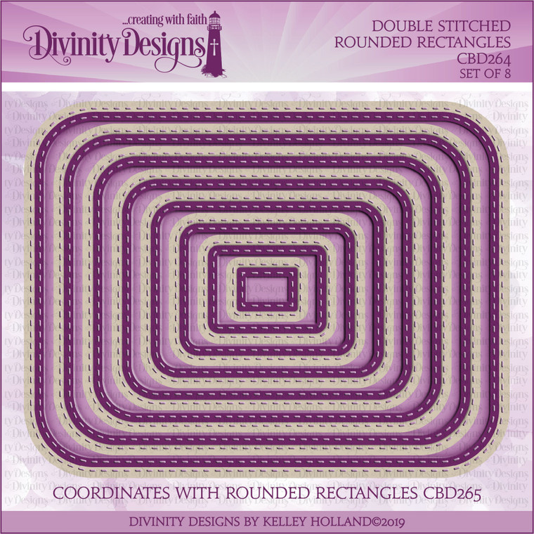 DOUBLE STITCHED ROUNDED RECTANGLE DIES