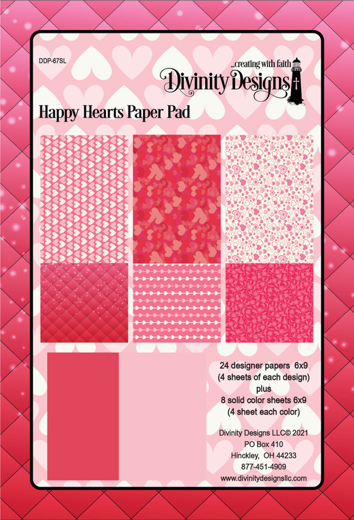 HAPPY HEARTS PAPER PAD - SLIMLINE  SIZED 6x9