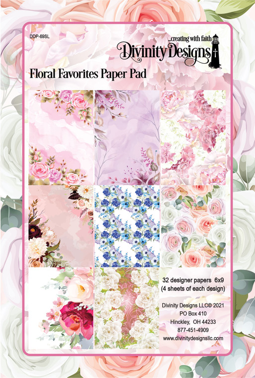 FLORAL FAVORITES PAPER PAD - SLIMLINE SIZED 6X9