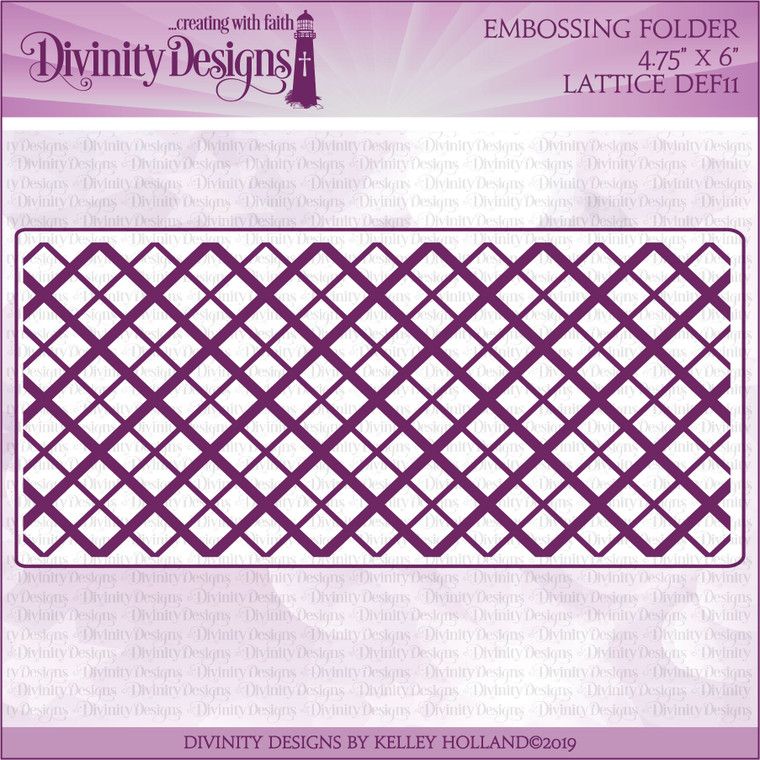 LATTICE EMBOSSING FOLDER - SLIMLINE