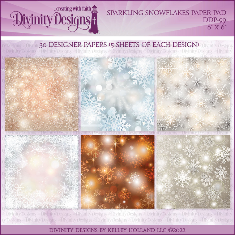 SPARKLING SNOWFLAKES 6X6 PAPER PAD