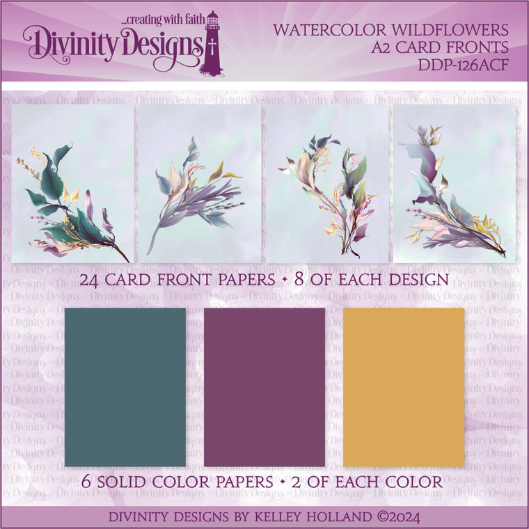 WATERCOLOR WILDFLOWERS A2 CARD FRONTS
