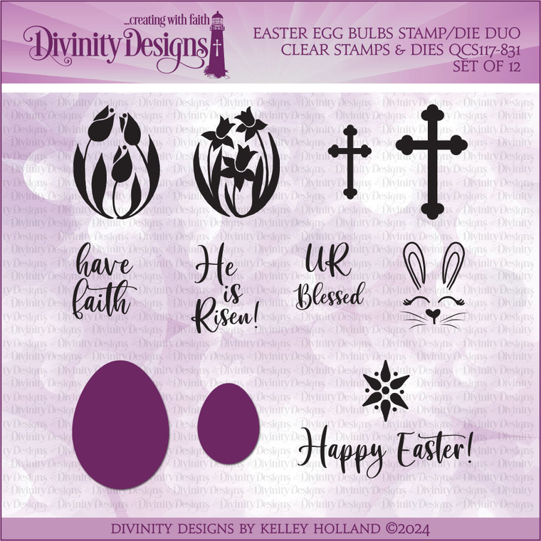 EASTER EGG BULBS (STAMP/DIE DUOS - CLEAR STAMPS)