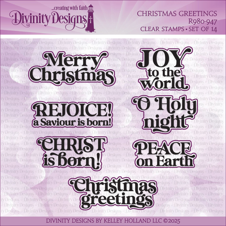 CHRISTMAS GREETINGS (STAMP/DIE DUOS - CLEAR STAMPS)