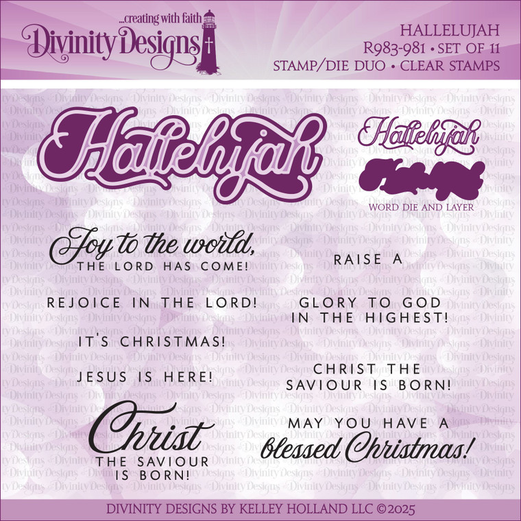 HALLELUJAH (STAMP/DIE DUOS - CLEAR STAMPS)