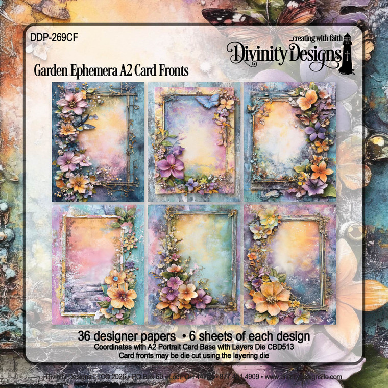 GARDEN EPHEMERA  A2 CARD FRONTS PAPER PAD
