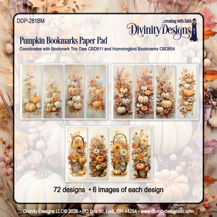 PUMPKIN BOOKMARKS  PAPER PAD