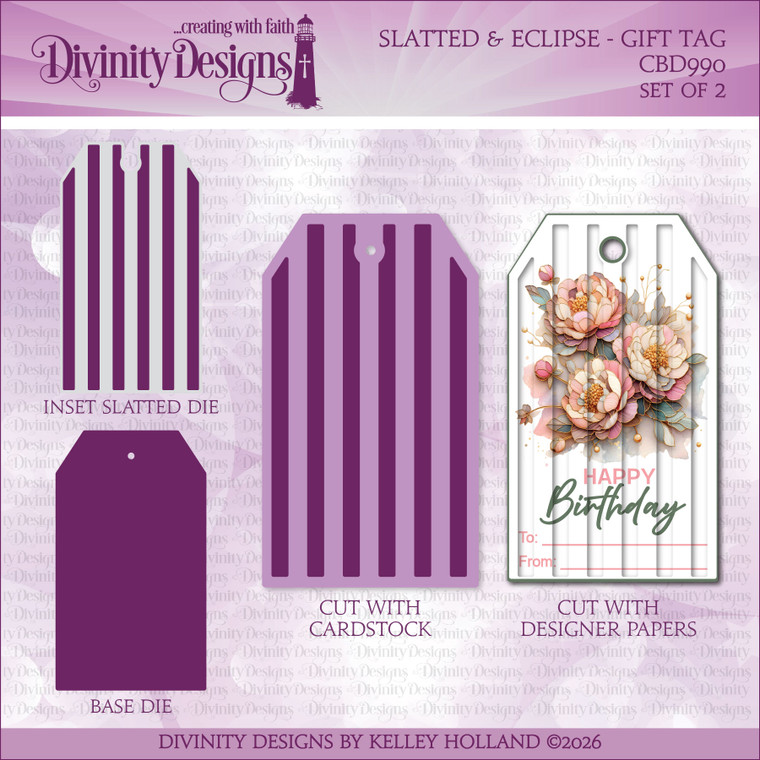 SLATTED & ECLIPSE - GIFT TAG  DIE